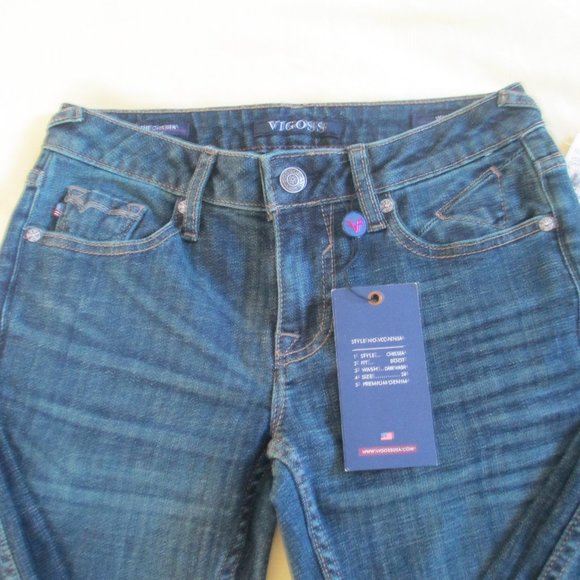 Vigoss Chelsea, Boot cut/ Dark Wash Jeans Size 24 - Picture 2 of 11
